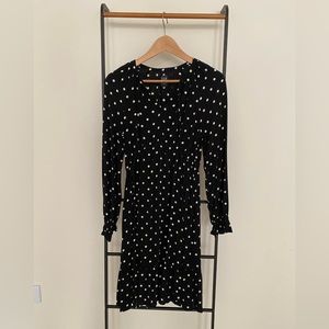 Gap Maternity Black & White Polka Dot Dress, XS, Like New